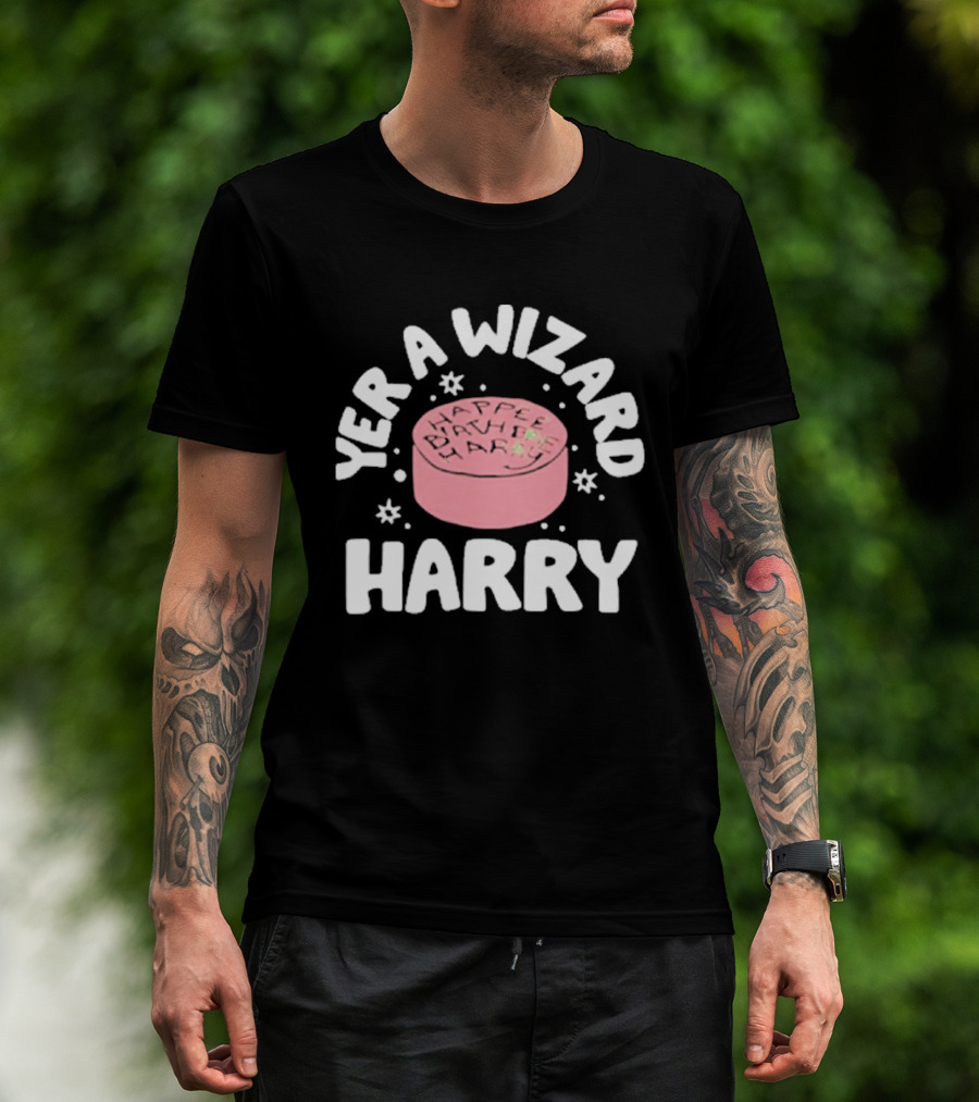 Yer A Wizard Harry Pink Starry Aesthetic Circle T-Shirt