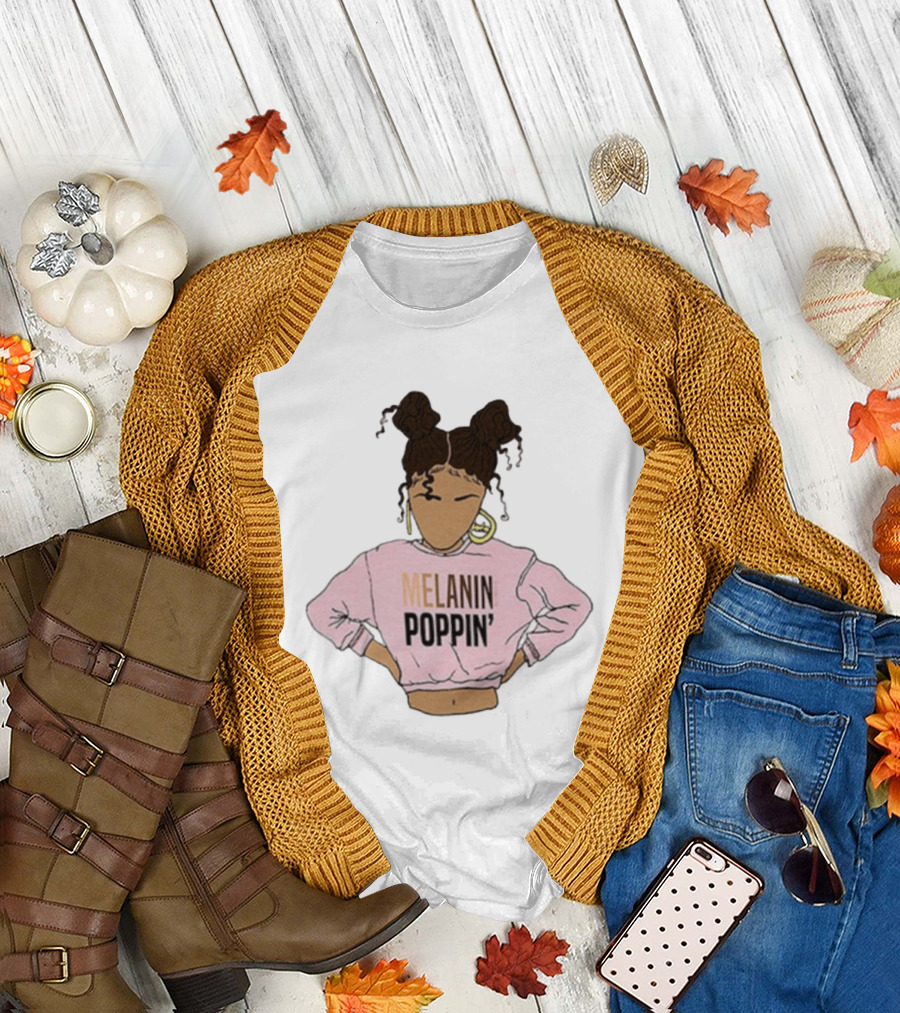 2BUNZ Melanin Poppin Pink Swea Afro Hair Trendy T-Shirt