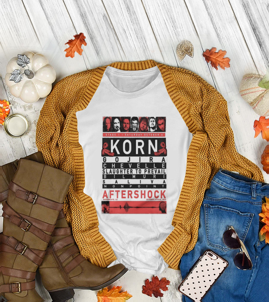 California Tour 2025 Korn Aftershock Festival October Event T-Shirt