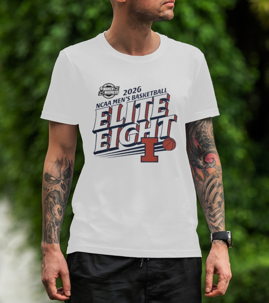 Illinois Fighting Illini NCAA Men's Basketball March Madness 2026 Elite Eight T-Shirt