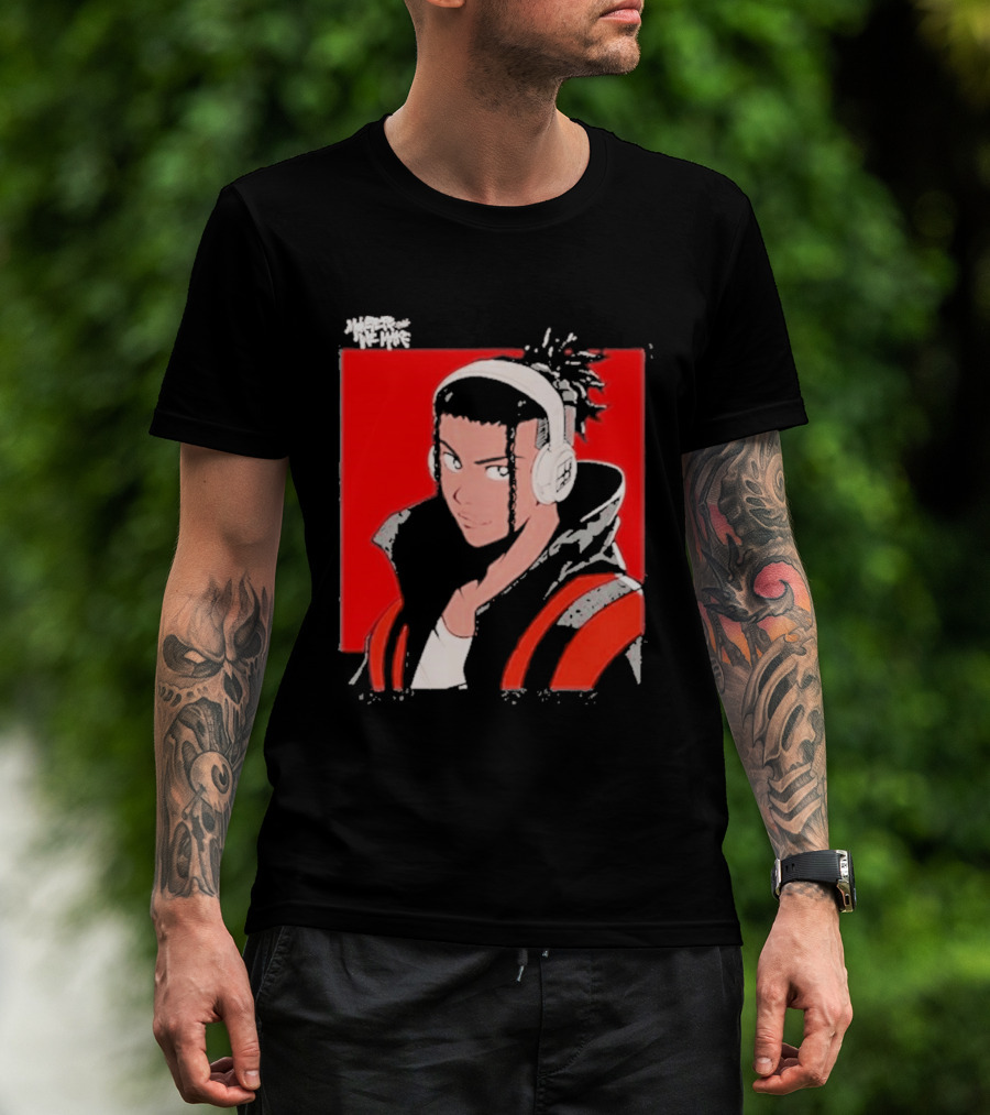 Monsters We Make Jabari Booker Headphones Red Jacket T-Shirt