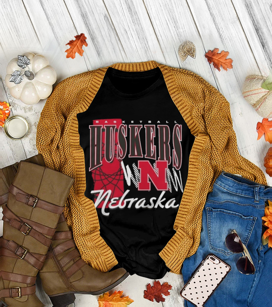 Basketball Huskers N Nebraska T-Shirt