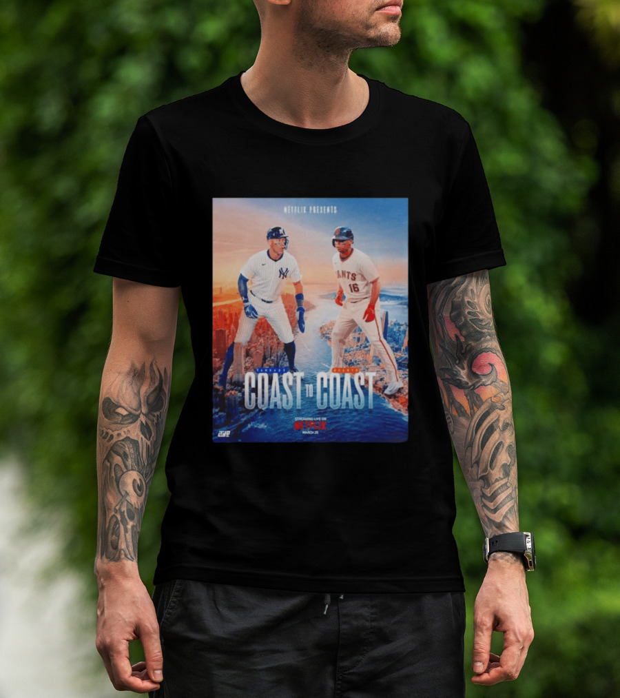 NETFLIX Presents Yankees Giants Coast To Coast Streaming Live March 25 T-Shirt