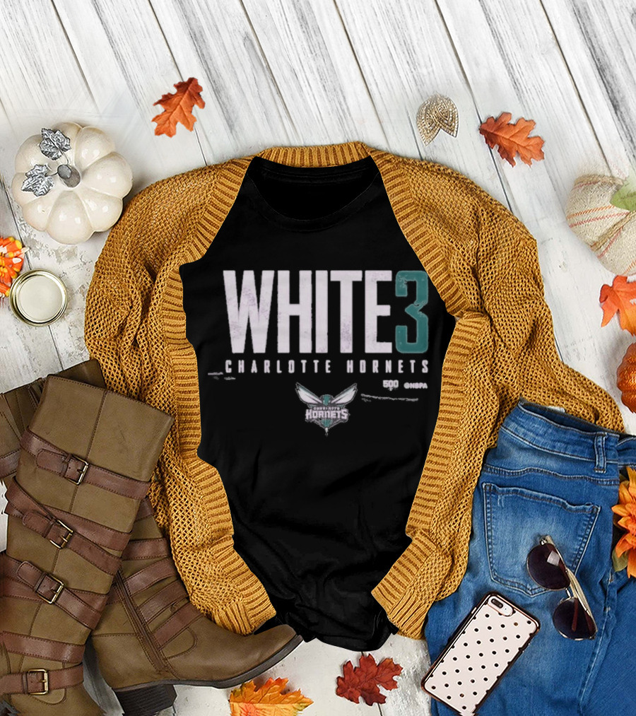WHITE 3 Charlotte Hornets WHT T-Shirt