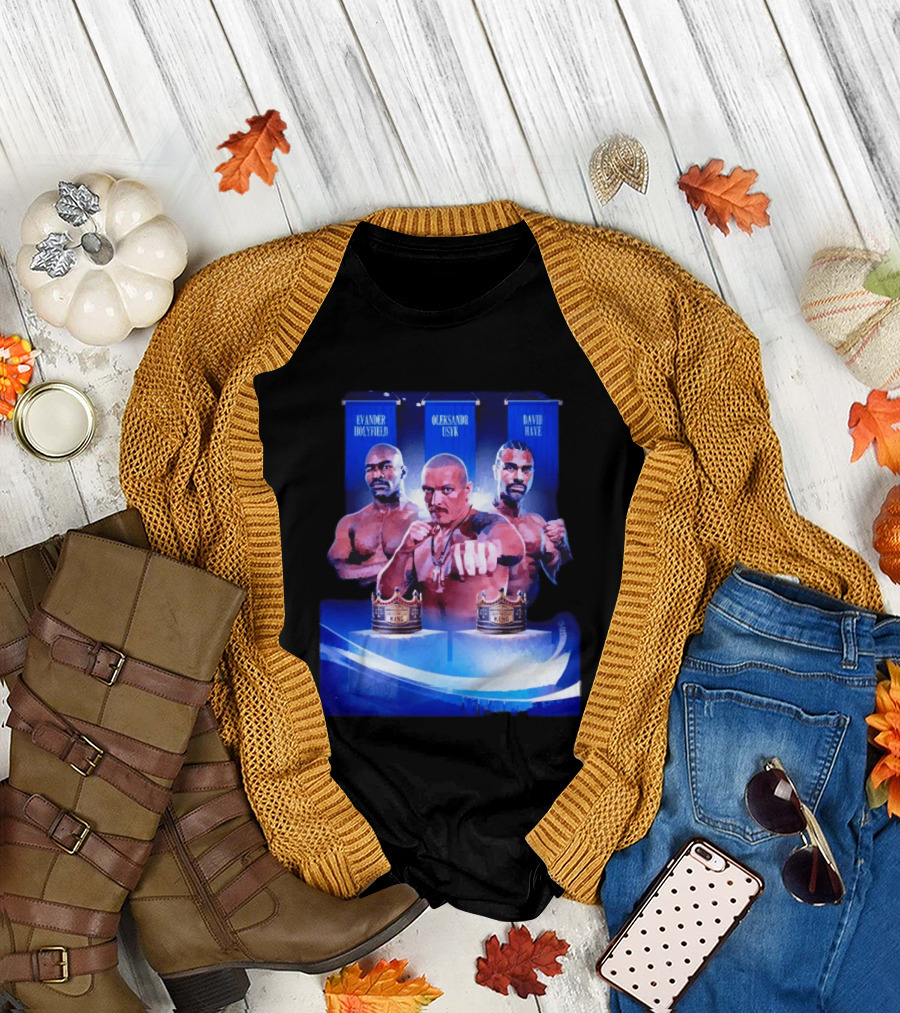 Oleksandr Usyk Evander Holyfield David Haye Boxing Cruiserweight King Patterson Collage T-Shirt