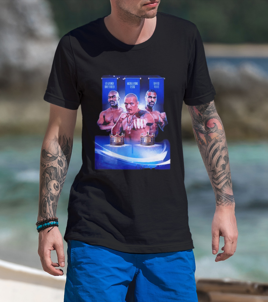 Oleksandr Usyk Evander Holyfield David Haye Boxing Cruiserweight King Patterson Collage T-Shirt