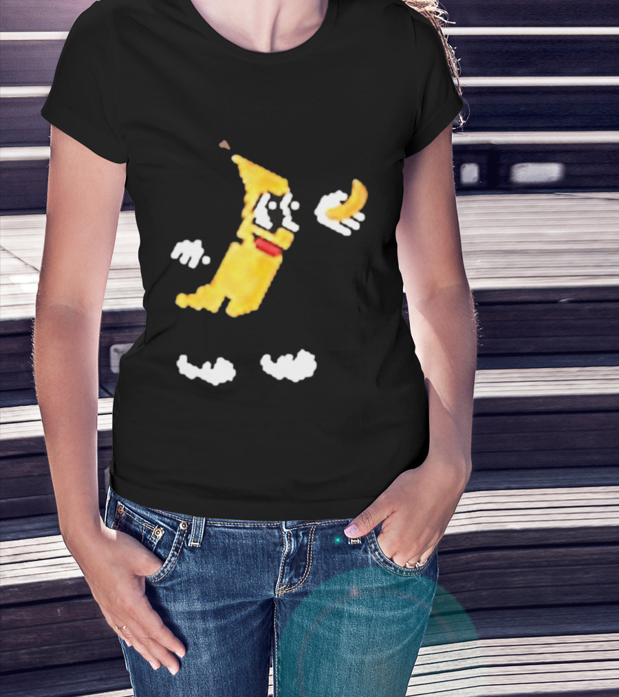 Spacex Banana Pixelated Cartoon T-Shirt