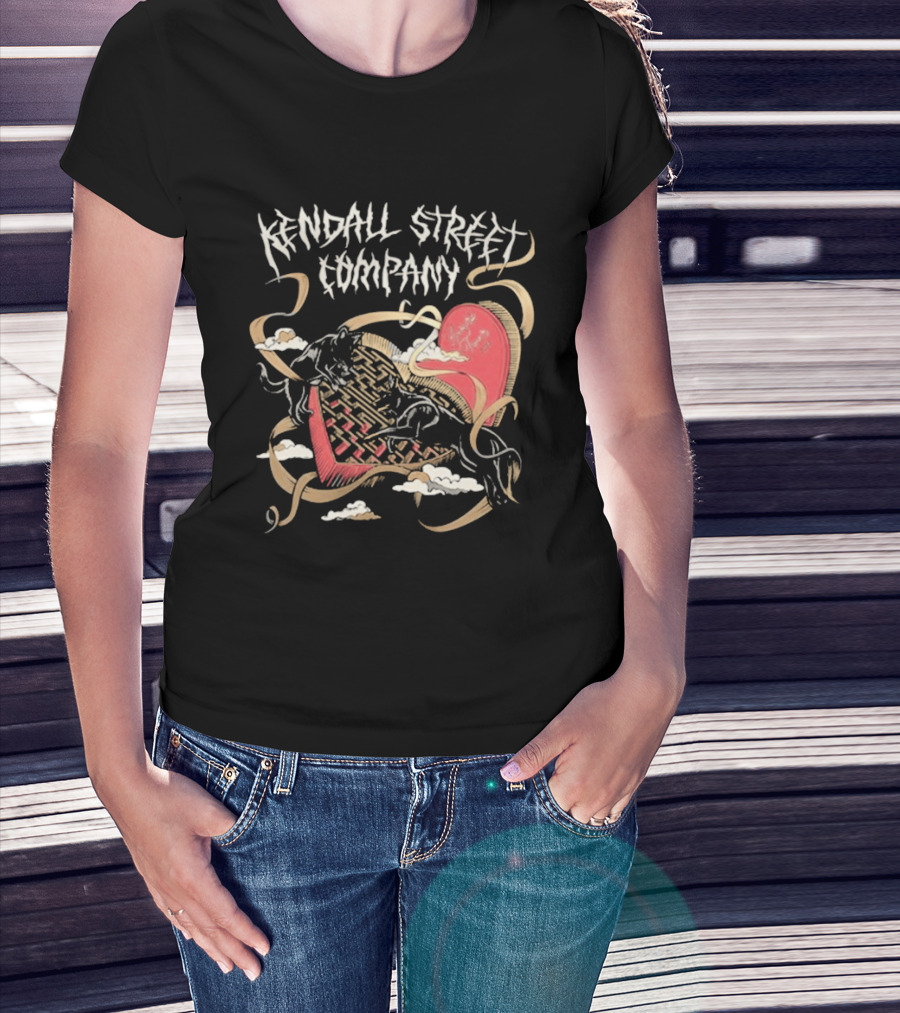 Kendall Street Company Lovers Tour 2026 Surreal Heart And Scrolling Ribbon T-Shirt