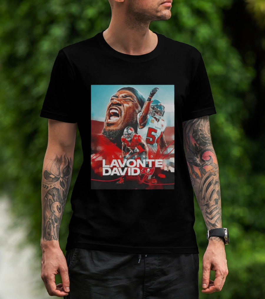 Lavonte David Legend Tampa Bay Buccaneers NFL Collage T-Shirt