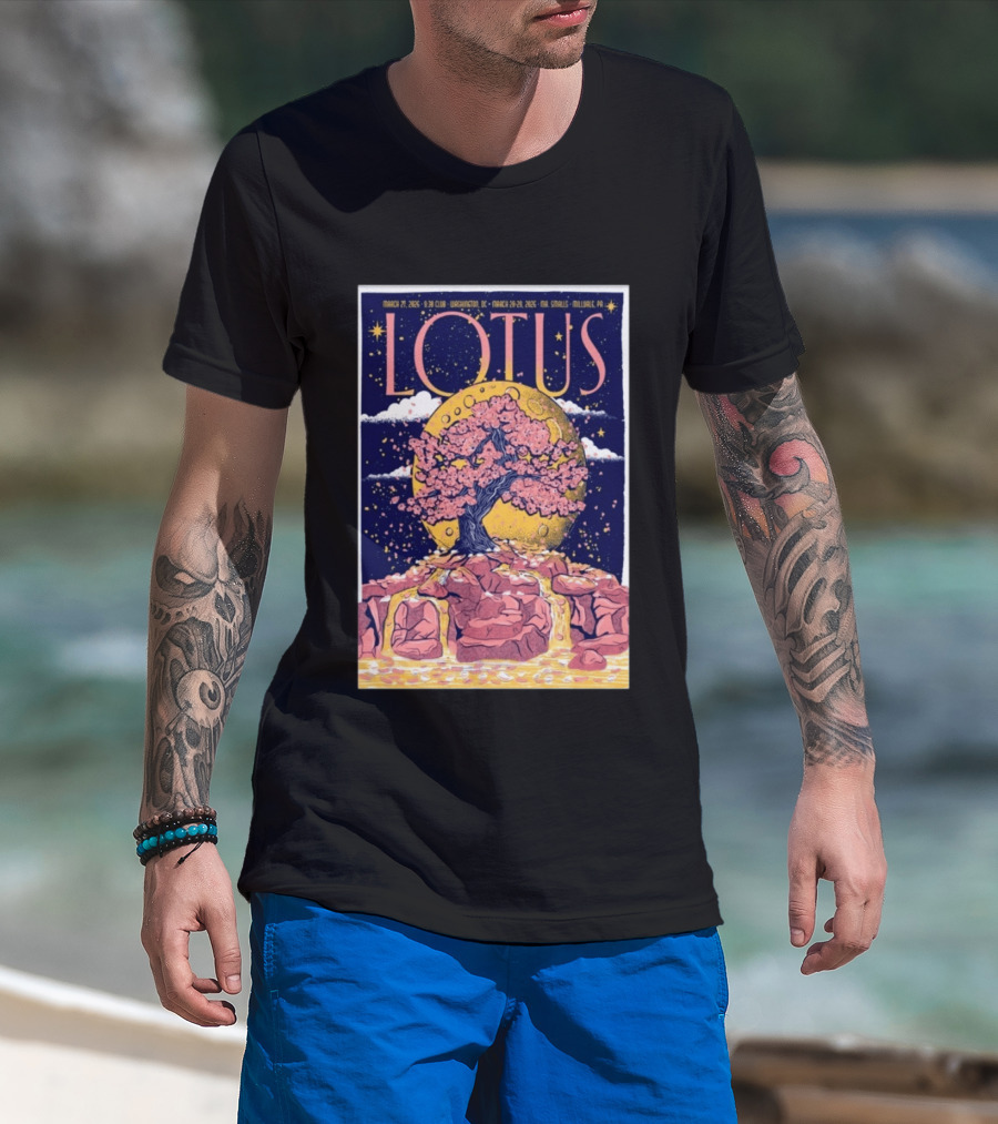 Lotus March 27 2026 Washington DC 930 Club Cherry Blossom Moon Tour T-Shirt