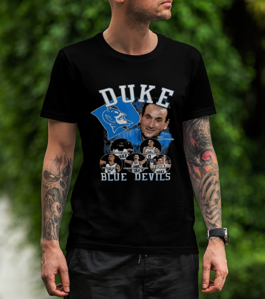 Duke Blue Devils Coach Krzyzewski Celebration Tommy McBuckets T-Shirt