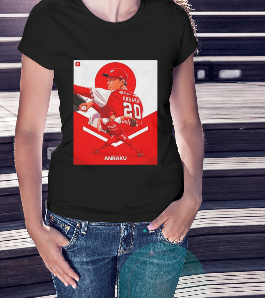 Tomohiro Anraku Diablos Rojos México Baseball Pitcher 20 Red Uniform T-Shirt