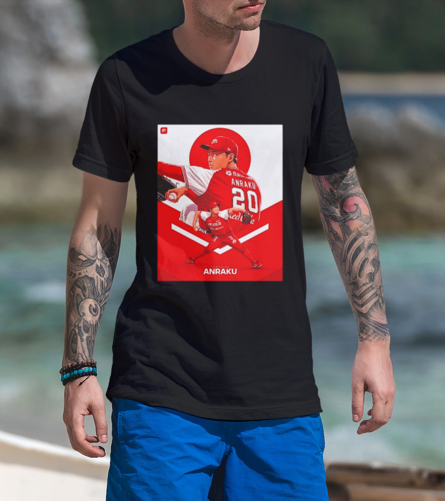 Tomohiro Anraku Diablos Rojos México Baseball Pitcher 20 Red Uniform T-Shirt