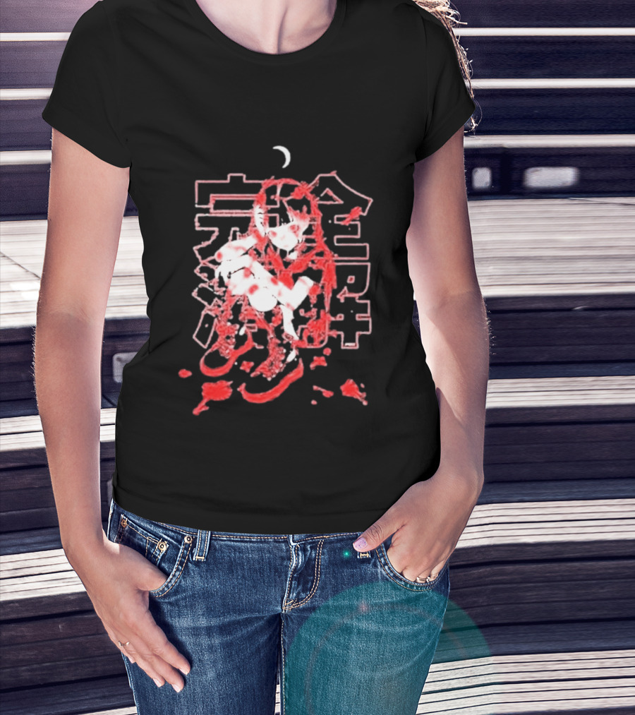 Umai Clothing Crimson Decay Heavyweight Japanese Kanji Manga T-Shirt