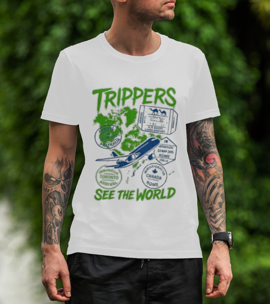 Trippers Travel Explore Adventure See The World T-Shirt