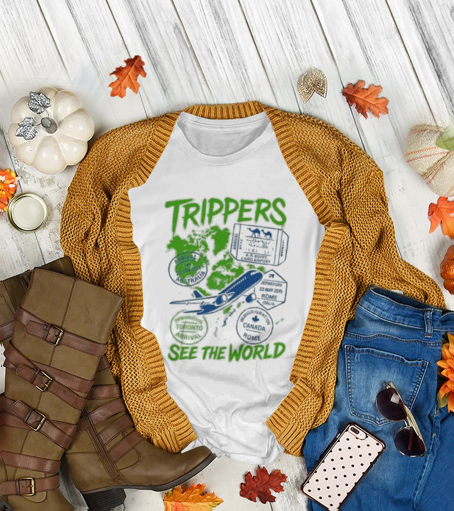 Trippers Travel Explore Adventure See The World T-Shirt