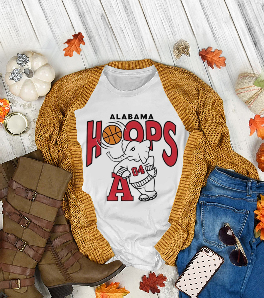 Alabama Hoops Basketball Elephant 04 Sports Team T-Shirt
