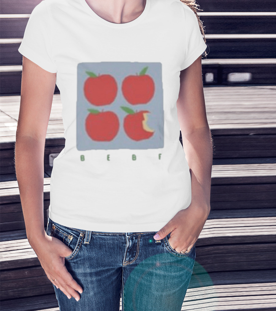 Bebe Stockwell Apple Pop Art Four Red Apples With Bite T-Shirt