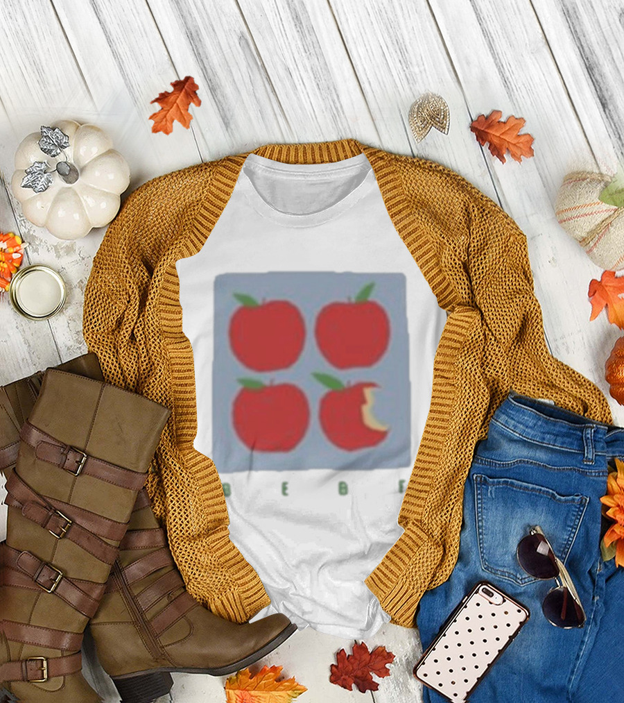 Bebe Stockwell Apple Pop Art Four Red Apples with Bite T-Shirt