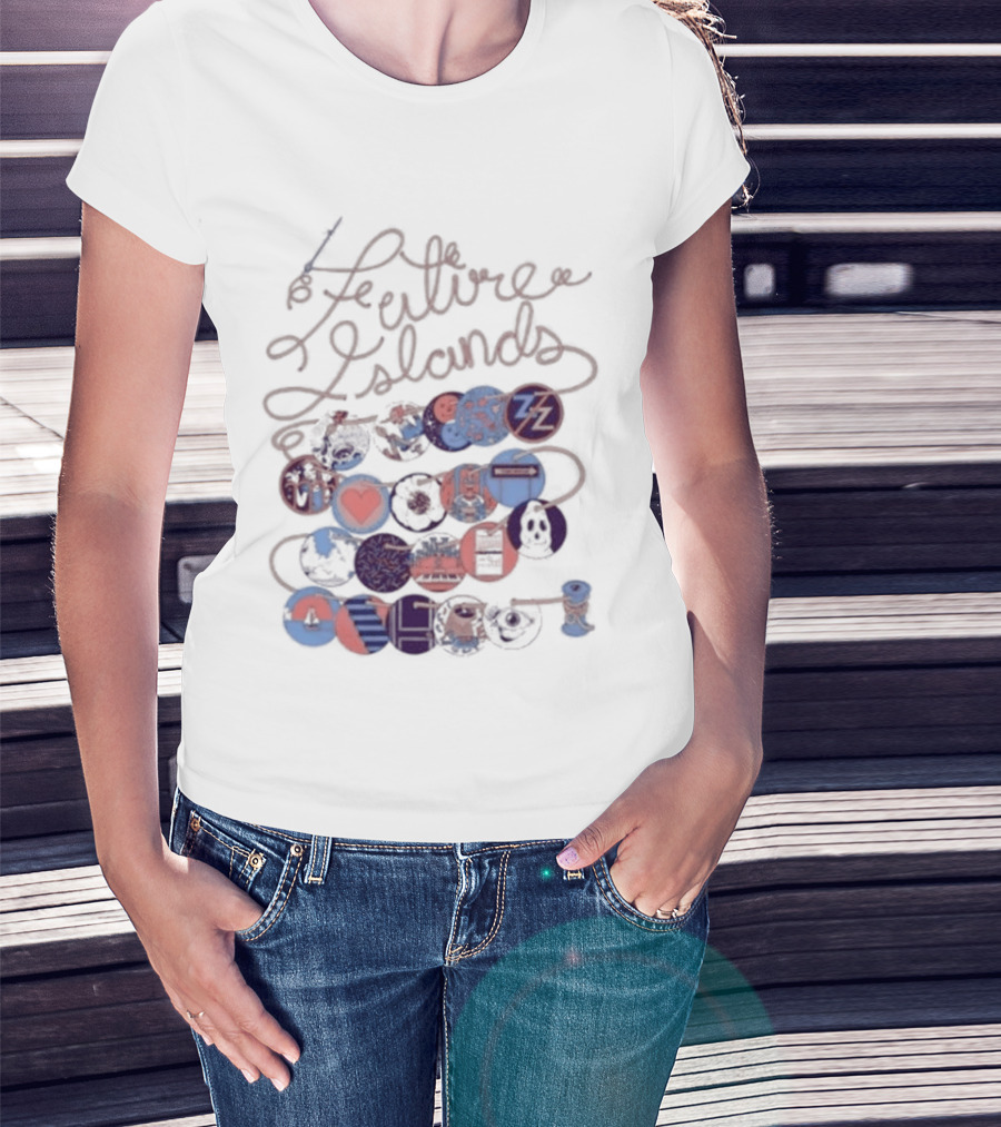 Future Islands The Never Ending Scribble Hearts And Circles T-Shirt