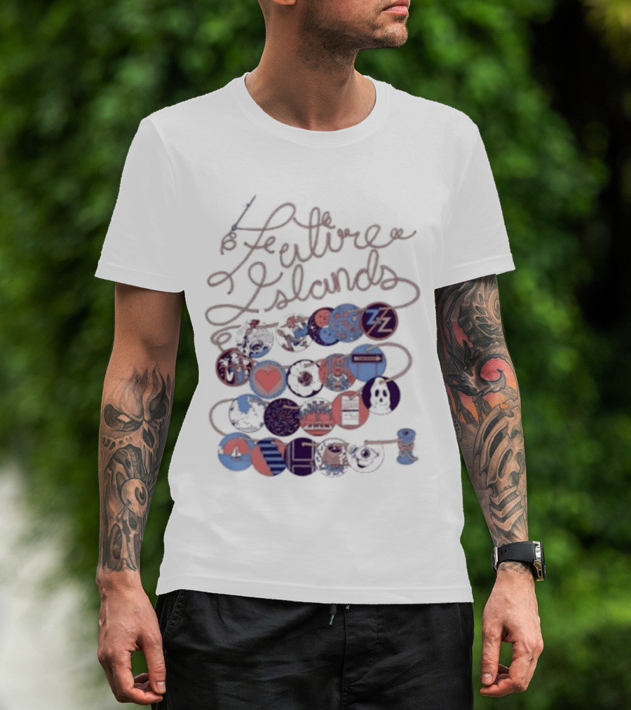 Future Islands The Never Ending Scribble Hearts And Circles T-Shirt
