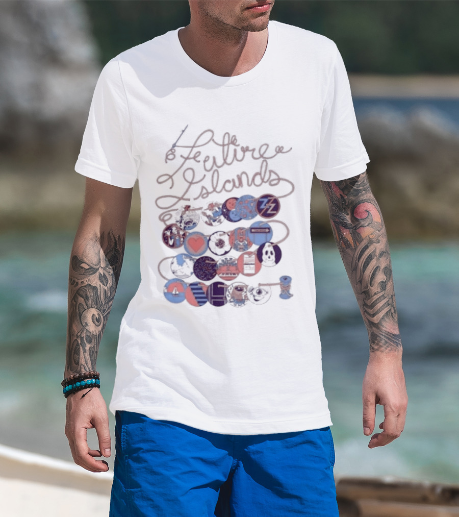 Future Islands The Never Ending Scribble Hearts And Circles T-Shirt