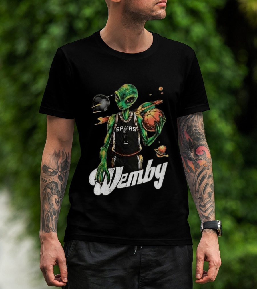 Alien Wemby Victor Wembanyama Spurs NBA 2025 Basketball Star T-Shirt