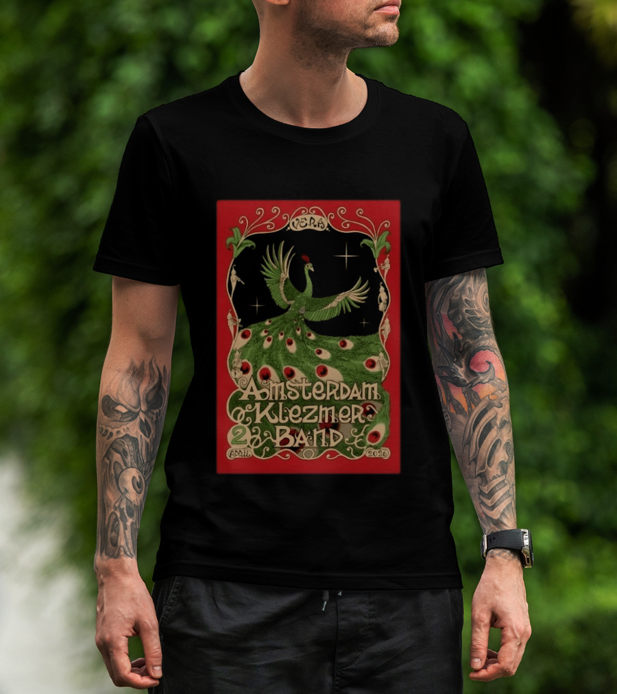 Amsterdam Klezmer Band April 2 2026 Vera Groningen NL Peafowl T-Shirt