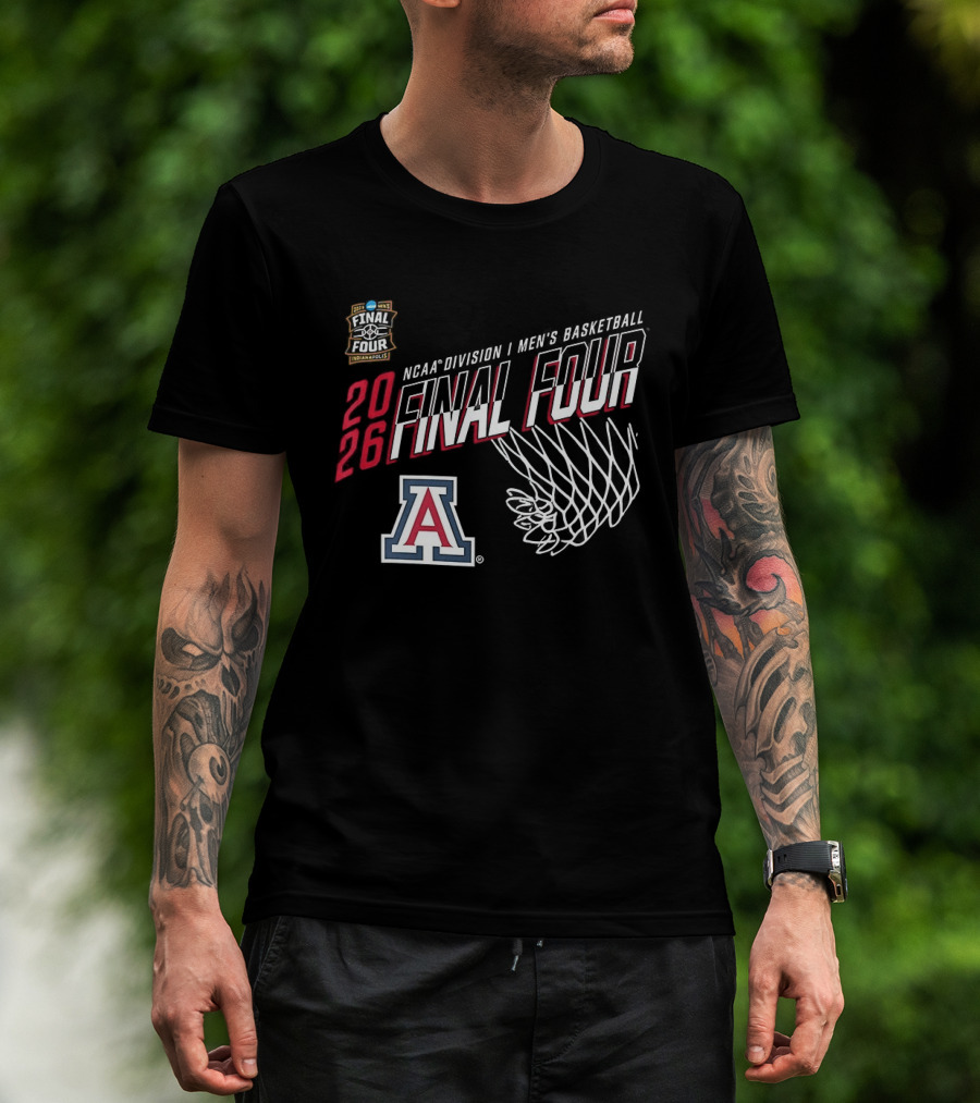 Arizona Wildcats 2026 NCAA Division I Men's Basketball Final Four Indiana T-Shirt