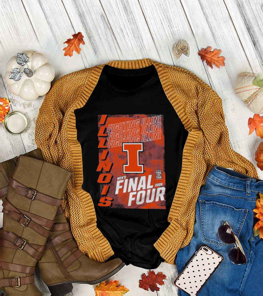 Illinois Fighting Illini Men's Final Four 2026 Basketball T-Shirt
