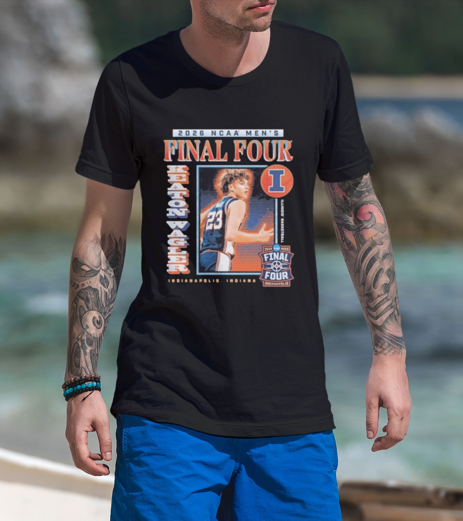 2026 NCAA Men's Final Four Keaton Wagler Illinois Basketball Indianapolis T-Shirt