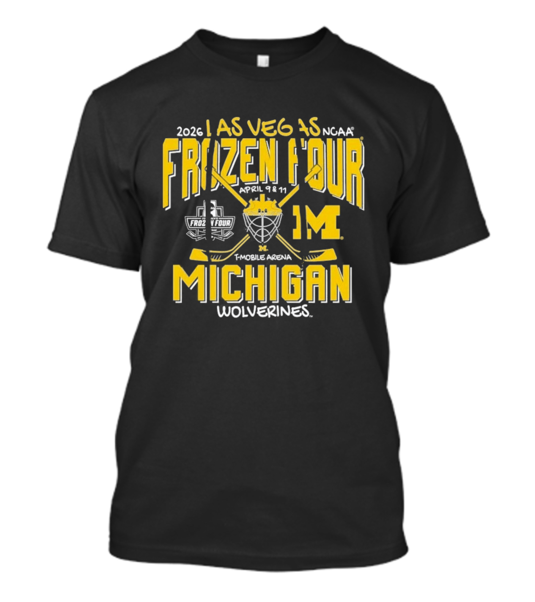 2026 Las Vegas NCAA Frozen Four Michigan Wolverines Mobile Arena T-Shirt