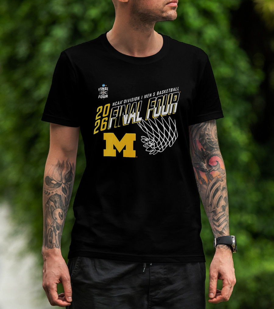 NCAA Division I Men's Basketball 2026 Final Four Michigan Wolverines T-Shirt