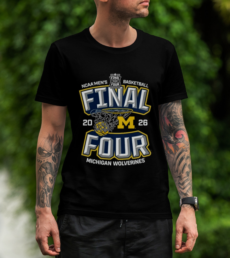 NCAA Men's Basketball 2026 Final Four Michigan Wolverines T-Shirt