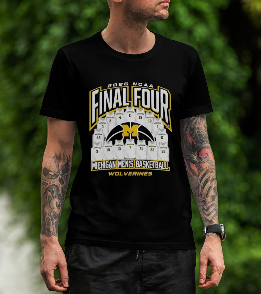 2026 NCAA Final Four Michigan Wolverines Men's Basketball Madness T-Shirt