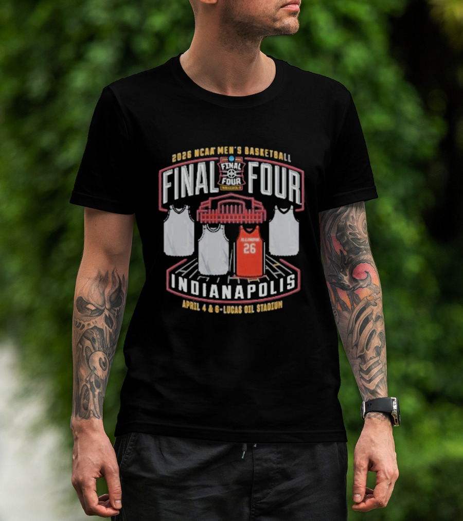 2026 Illini Men's Basketball Final Four Lucas Oil Stadium Indiana April 4 6 T-Shirt