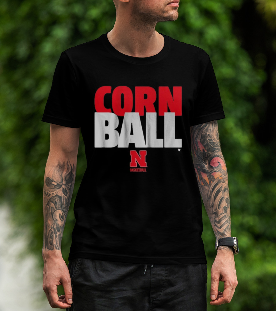 Nebraska Cornhuskers Corn Ball Basketball T-Shirt