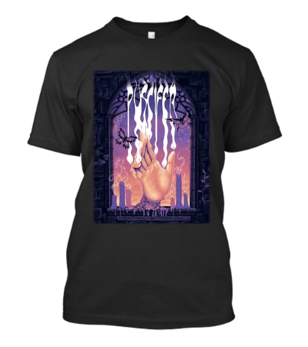 Puscifer Atlanta Georgia 2026 Concert With Hand Symbol And Butterflies At Coca Cola Roxy On March 28 2026 T-Shirt