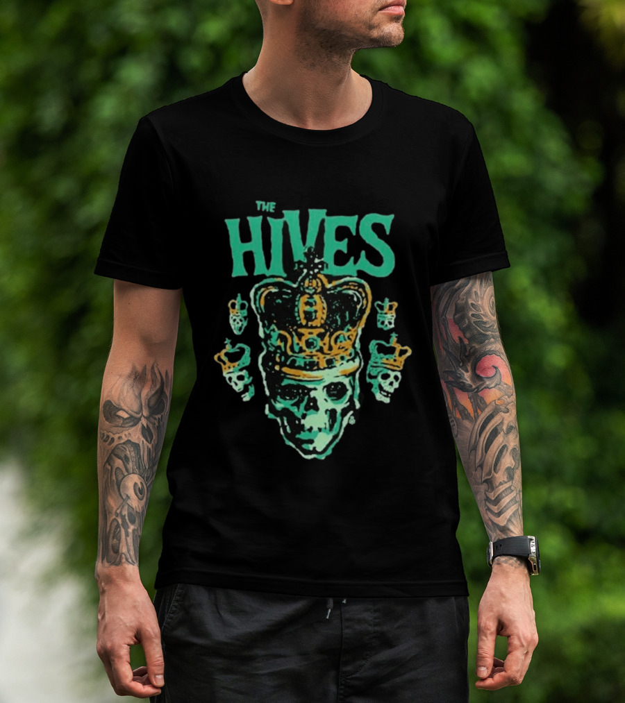 The Hives Green Skull Crown Art Band Merchandise T-Shirt