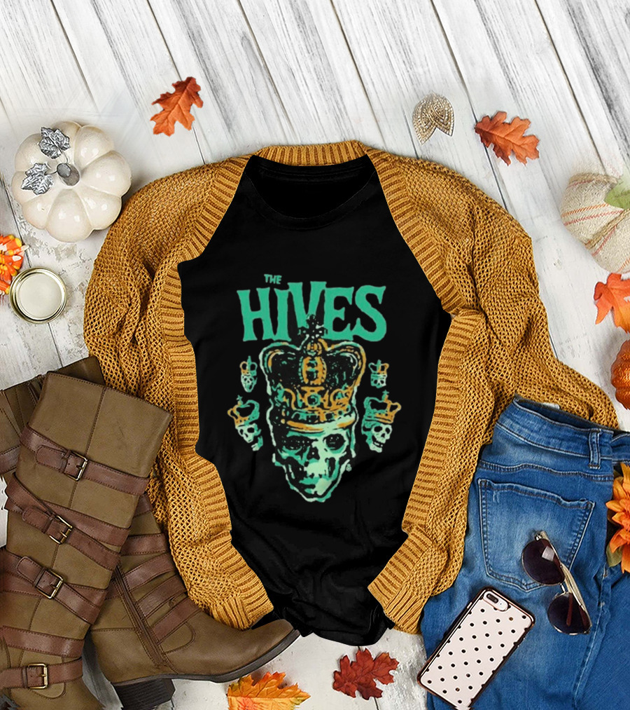 The Hives Green Skull Crown Art Band Merchandise T-Shirt