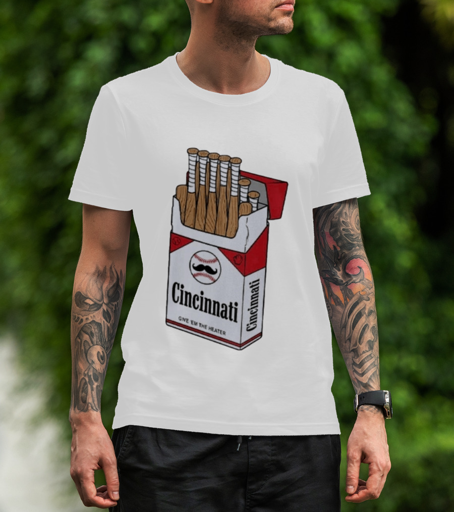 Cincinnati Give 'Em The Heater Baseball Bat Pack T-Shirt