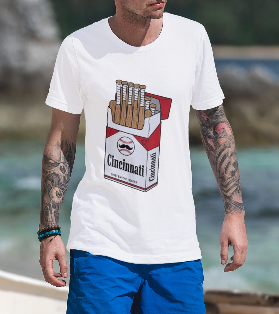 Cincinnati Give 'Em The Heater Baseball Bat Pack T-Shirt