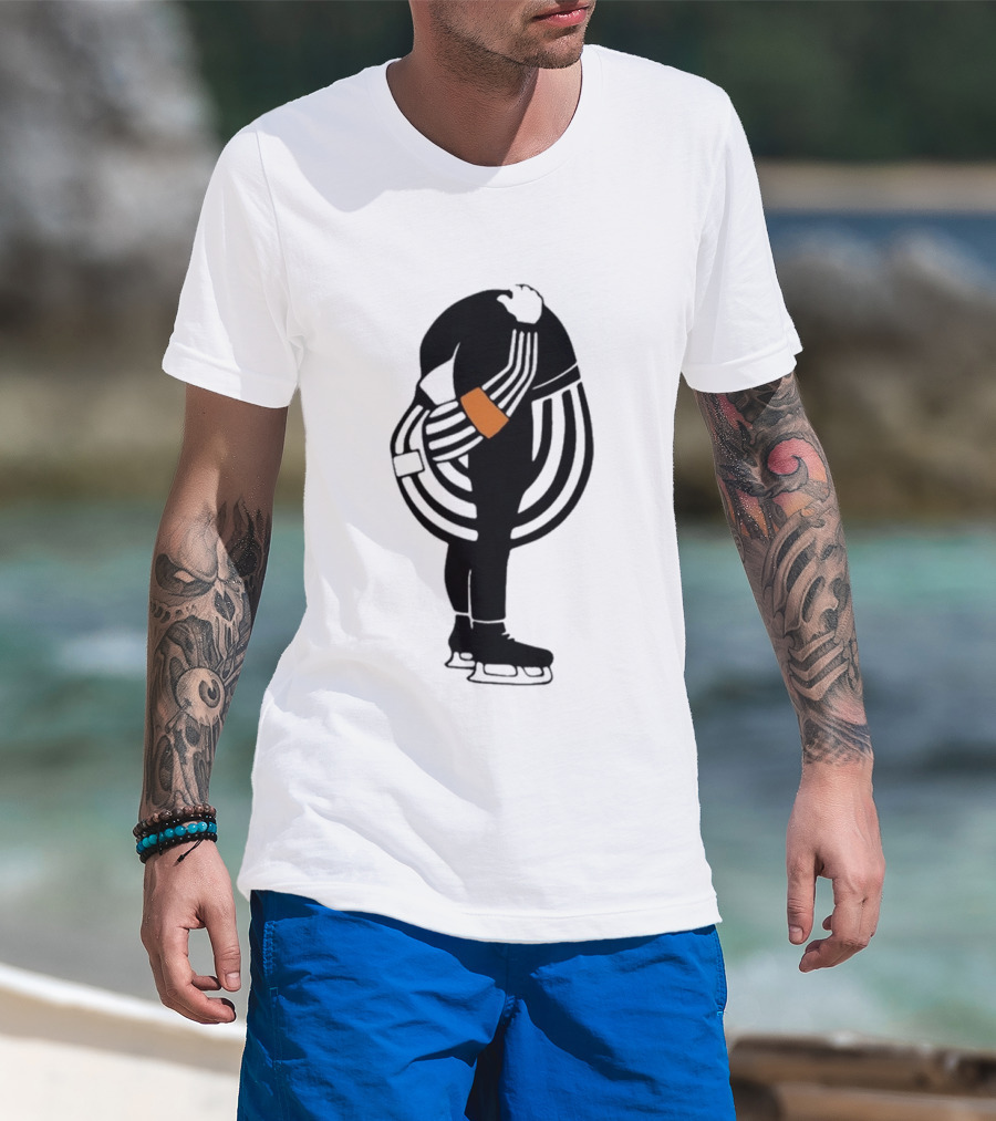 Kyle Dubas Hockey Referee Satirical Caricature T-Shirt