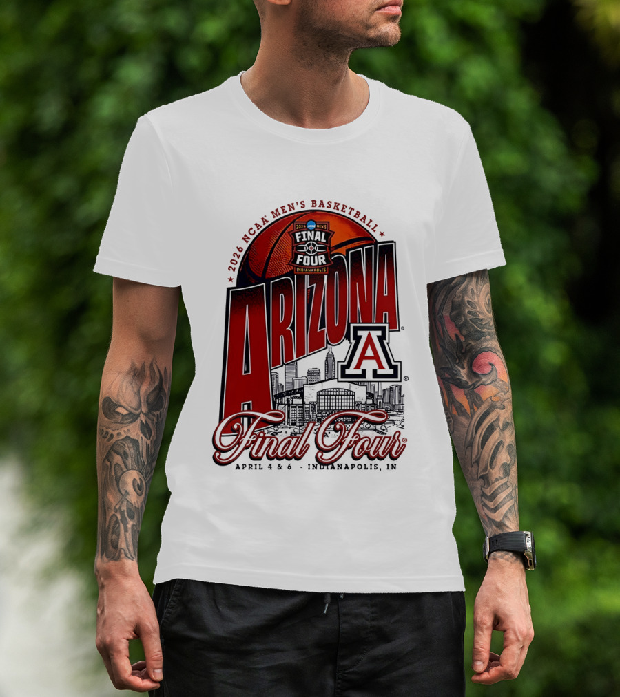 2026 NCAA Men's Basketball Final Four Arizona Wildcats April 4 Indianapolis T-Shirt