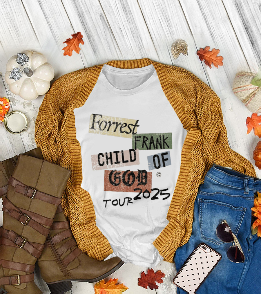 Forrest Frank Child Of God Tour 2025 Color Block Collage T-Shirt