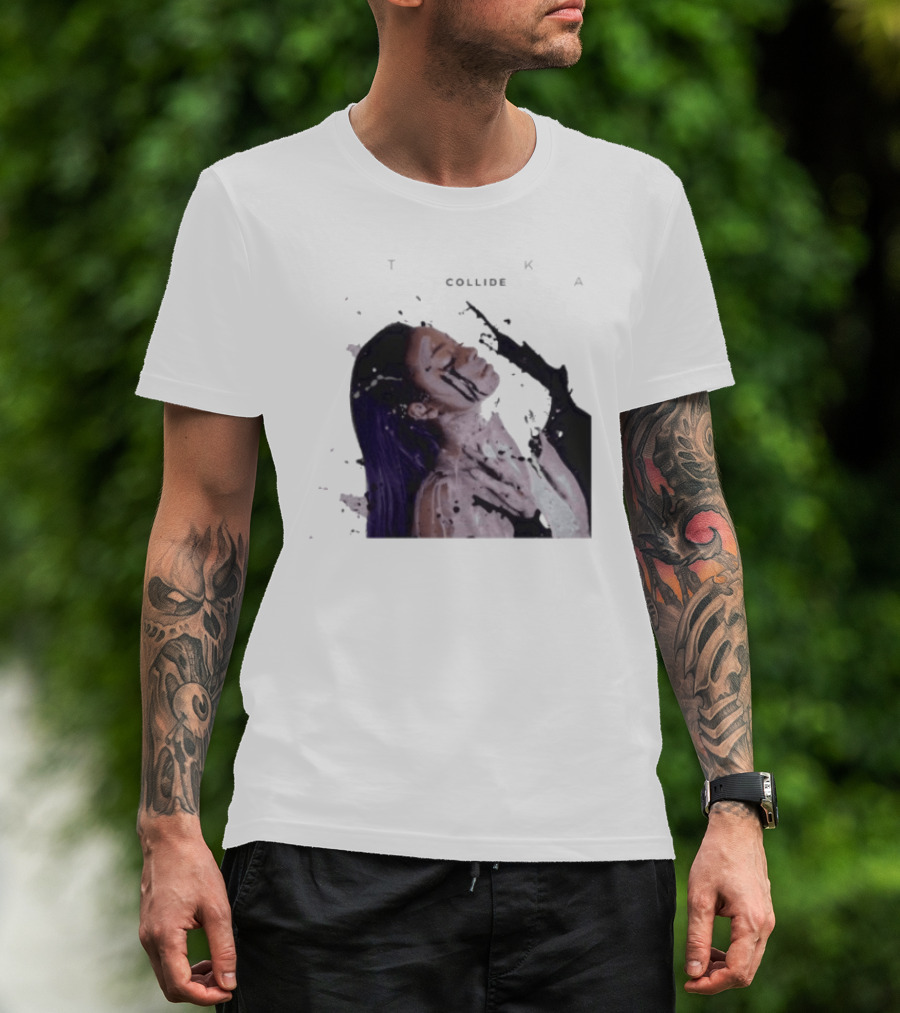 Justine Skye Collide Tyga Portrait With Artistic T-Shirt