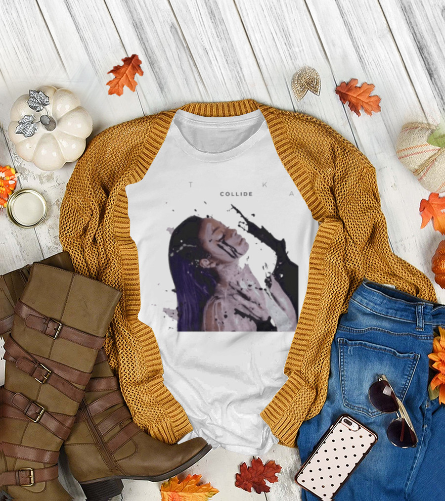 Justine Skye Collide Tyga Portrait with Artistic T-Shirt