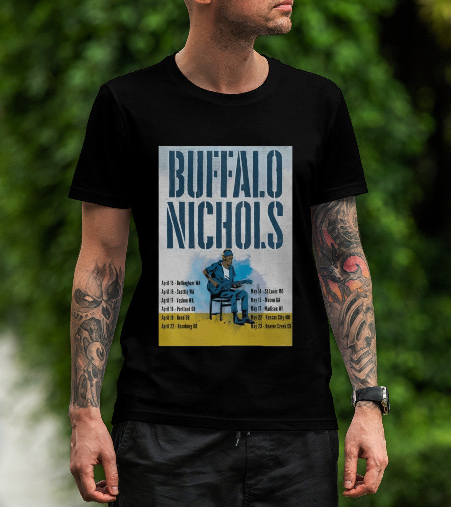 Buffalo Nichols 2026 Summer Tour Bellingham WA To Beaver Creek CO T-Shirt