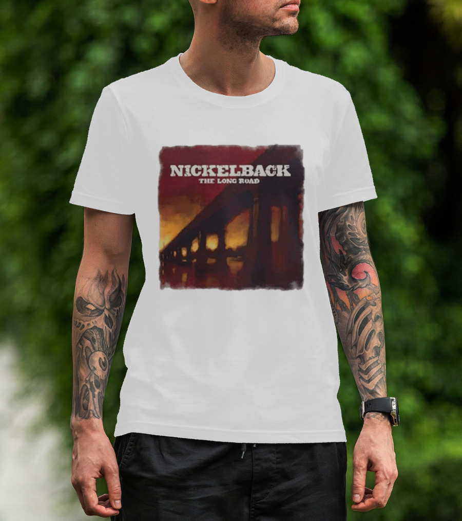 Nickelback The Long Road 2023 Album Art Bridge T-Shirt