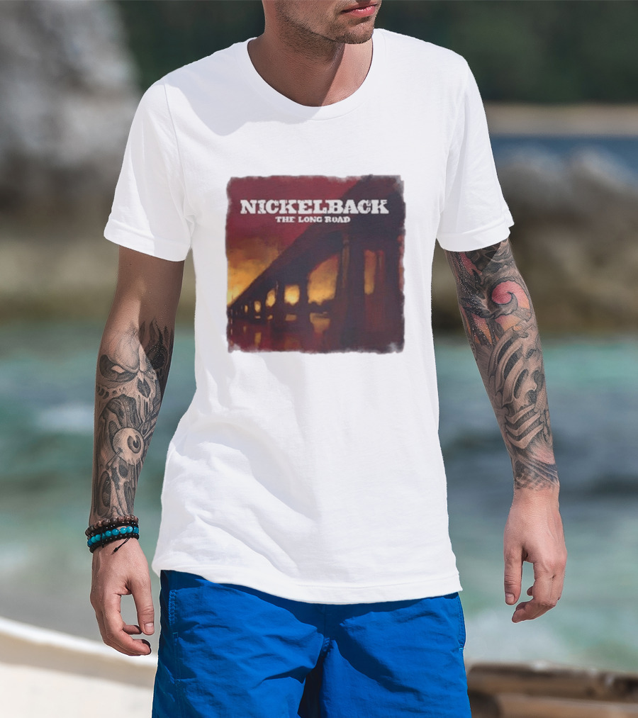 Nickelback The Long Road 2023 Album Art Bridge T-Shirt